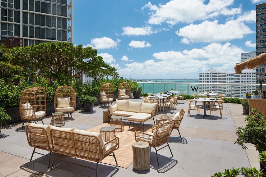 Tulum Rooftop Bar and Restaurant at W Miami.