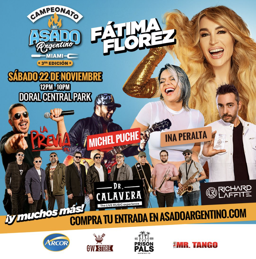 Cártel oficial del 3er Campeonato del Asado Argentino