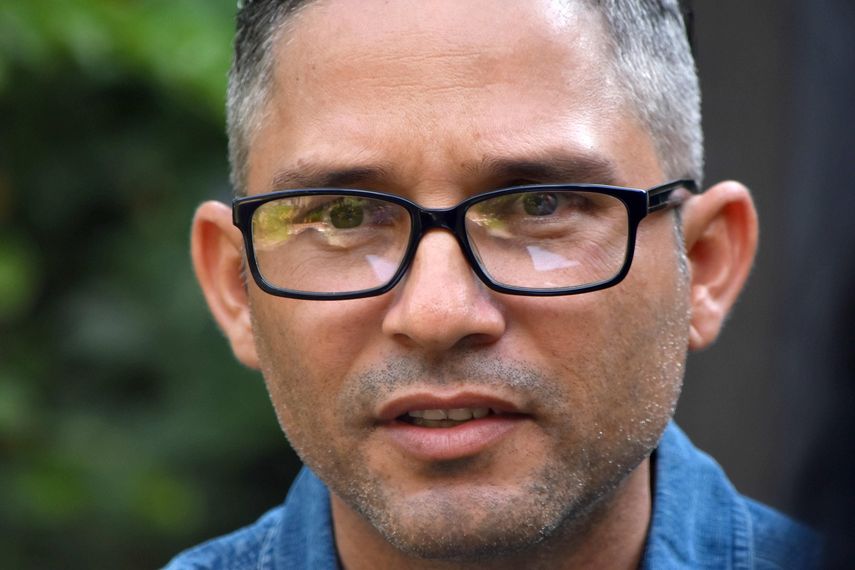 El poeta&nbsp;cubano&nbsp;Frank&nbsp;Castell, ganador del Premio Hispanoamericano de Poesía de San Salvador.