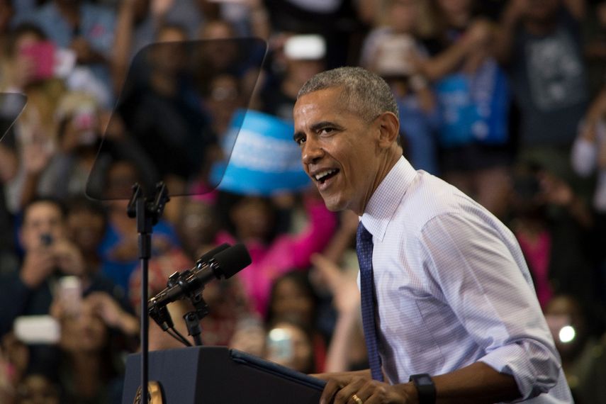 El Presidente muestra en Miami su apoyo a la candidata demócrata a la presidencia, Hillary Clinton.