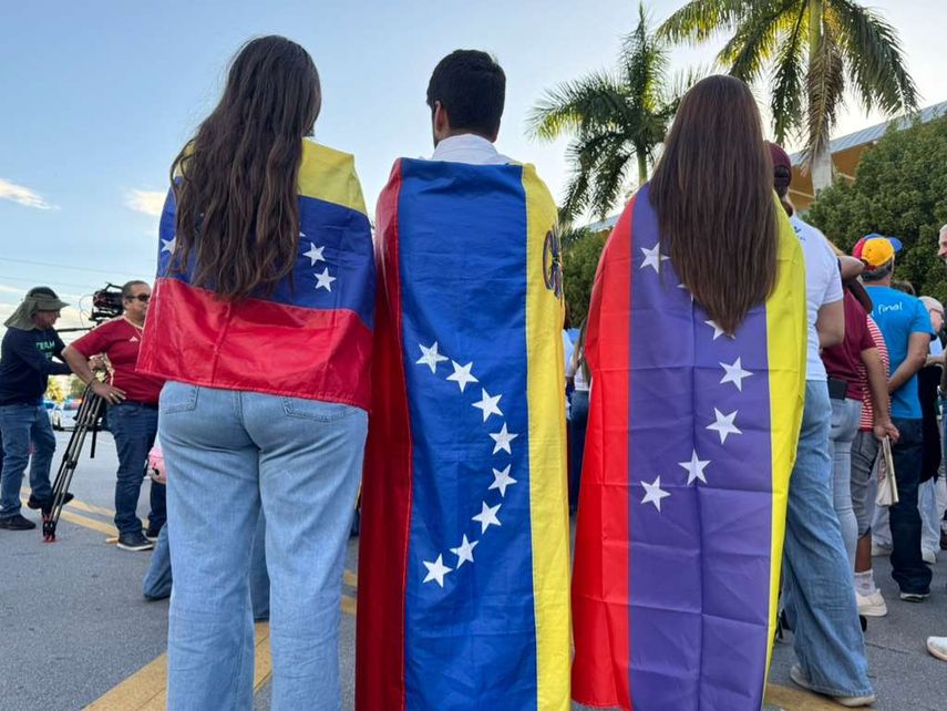 Alegría entre venezolanos en el exilio.&nbsp;