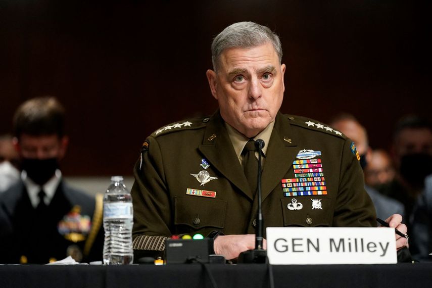 El general Mark Milley, jefe del Estado Mayor Conjunto, durante un interrogatorio en el Senado.