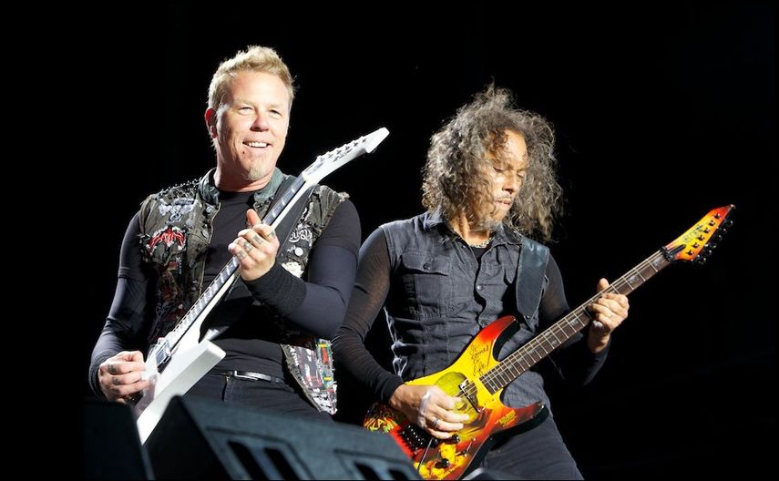 James Hetfield y Kirk Hammett llevan las riendas de las cuerdas en la agrupación. (CORTESÍA)