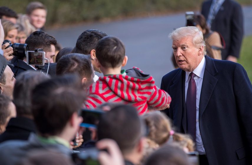 El presidente Donald Trump, en el jardín sur de la Casa Blanca, en Washington.