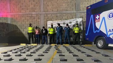 cargamento de 120 kilos de coca&iacute;na en una ambulancia falsa en Colombia.