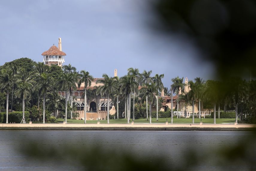 Fotografía del 30 de agosto de 2019 del club privado Mar-a-Lago, propiedad del presidente Donald Trump, ubicado en Palm Beach, en el sur de Florida.