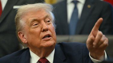 El presidente Donald J. Trump en una reunión en la Casa Blanca.