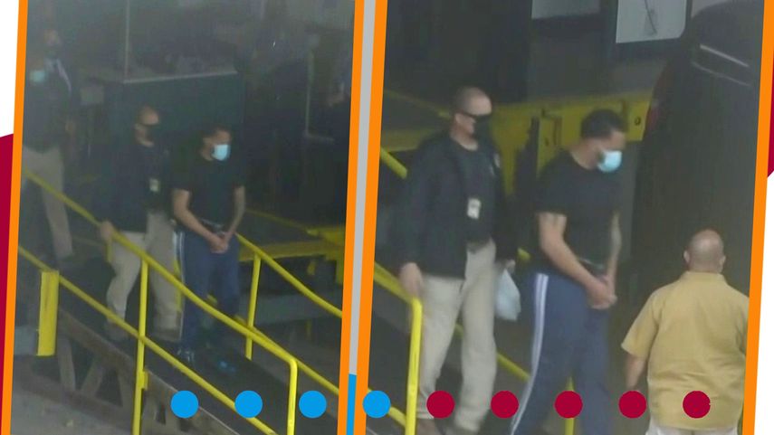 Difundieron las primeras fotos, en las que se ve a Raphy Pina, pareja de Natti Natasha, esposado. Al Rojo Vivo divulgó las primeras imágenes del momento