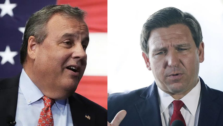 Chris Christie y Ron DeSantis.