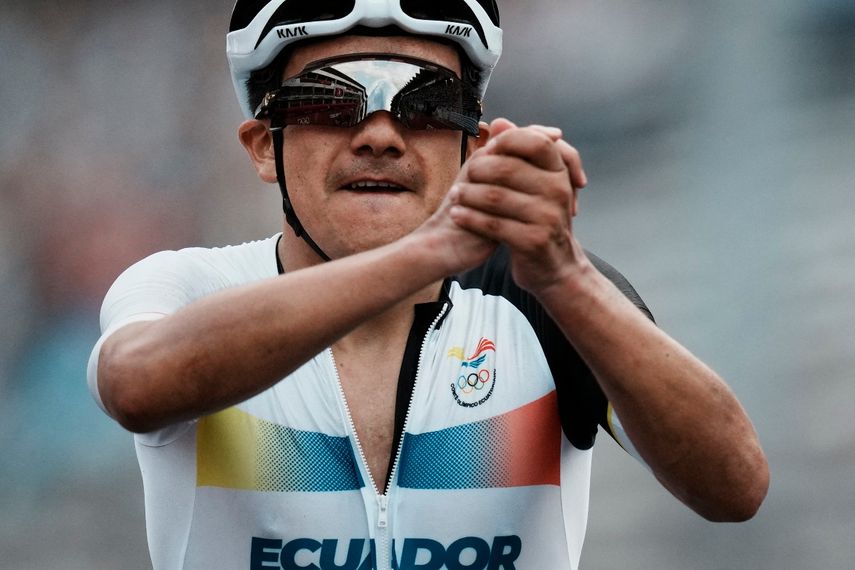 El ecuatoriano Richard Carapaz tras ganar la medalla de oro en la carrera de ruta de los Juegos Olímpicos de Tokio 2020, el 24 de julio de 2021 en Oyama. El ciclista es la gran apuesta para conquistar el Giro de Italia edición 2022&nbsp;