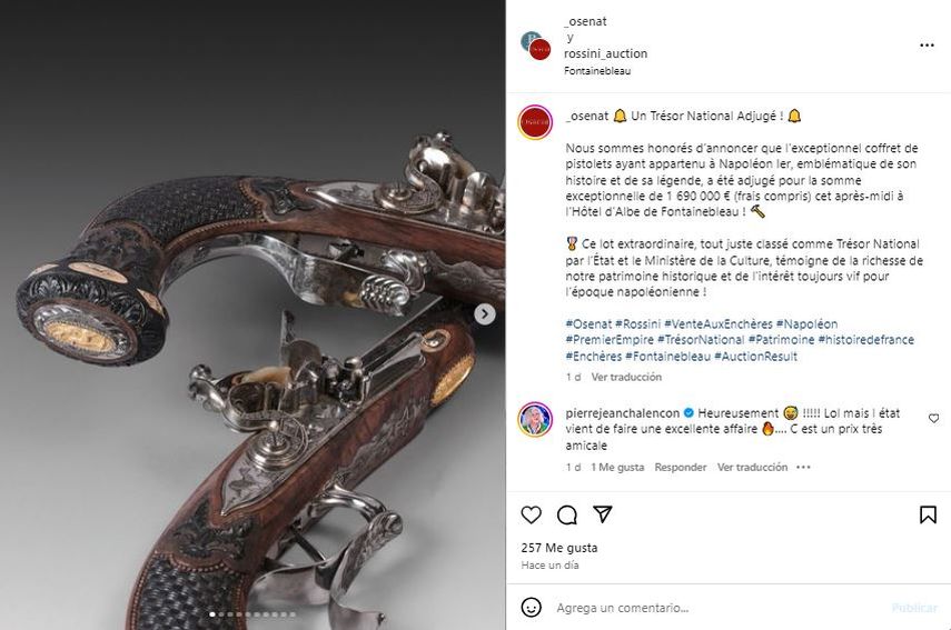 Armamento del emperador Napoleón Bonaparte.&nbsp;