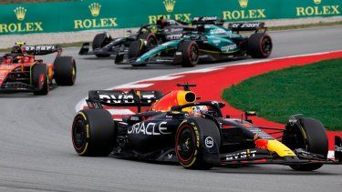 Max Verstappen al volante de su Red Bull durante el Gran Premio de España, el domingo 4 de junio de 2023, en el circuito Barcelona-Cataluña en Montmeló.&nbsp;