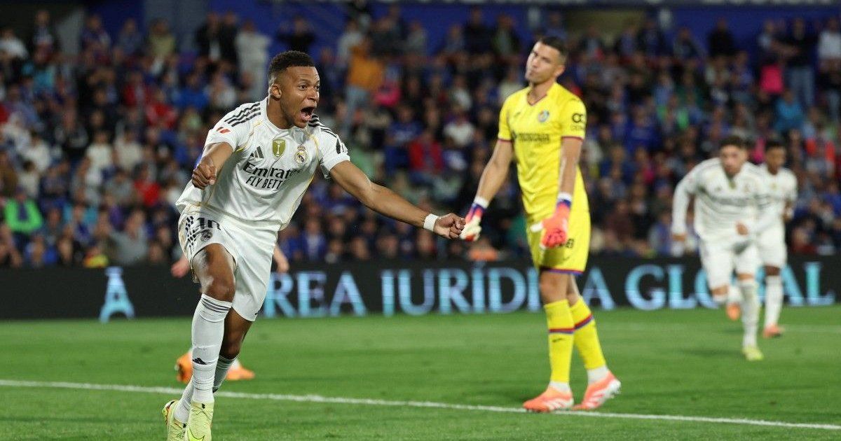 Real Madrid sobrevive en Getafe con Kylian Mbappé como protagonista