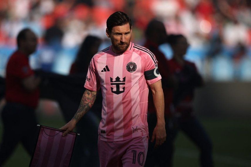 El argentino Lionel Messi, del Inter Miami, previo al inicio de un partido de la MLS, el 27 de septiembre de 2025.