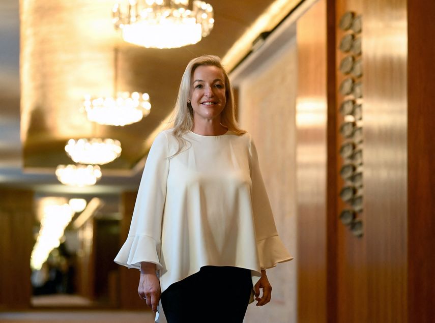 La presidenta designada del Festival de Salzburgo, Kristina Hammer, posa el 24 de noviembre de 2021 en Salzburgo, Austria.