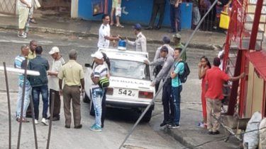 Cerco policial contra la sede nacional de Unpacu, que dirige el opositor cubano José Daniel Ferrer. Archivo.