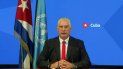En esta foto tomada de video el Gobernante de Cuba, Miguel Díaz-Canel, se dirige de forma remota a la 76 ° sesión de la Asamblea General de las Naciones Unidas en un mensaje pregrabado En esta foto tomada de video el Gobernante de Cuba, Miguel Díaz-Canel, se dirige de forma remota a la 76 ° sesión de la Asamblea General de las Naciones Unidas en un mensaje pregrabado
