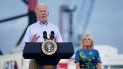 El presidente estadounidense Joe Biden, acompañado por la primera dama Jill Biden, ofrece declaraciones sobre el huracán Fiona, el lunes 3 de octubre de 2022, en Ponce, Puerto Rico. El presidente estadounidense Joe Biden, acompañado por la primera dama Jill Biden, ofrece declaraciones sobre el huracán Fiona, el lunes 3 de octubre de 2022, en Ponce, Puerto Rico.