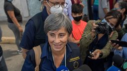 La jefa de la misión electoral europea en Venezuela, Isabel Santos.