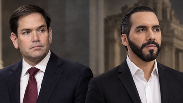 El secretario de Estado, Marco Rubio y el presidente salvadoreño, Nayib Bukele.