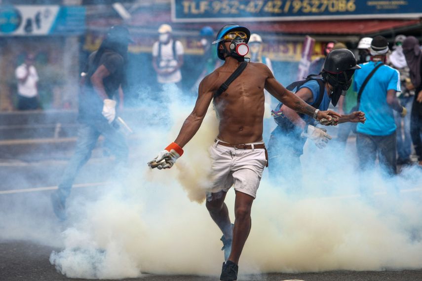 Jóvenes se enfrentaron a los cuerpos de seguridad.&nbsp;