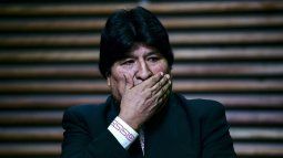 Fotografía del 21 de febrero de 2020 del expresidente boliviano Evo Morales durante una conferencia de prensa en Buenos Aires, Argentina.