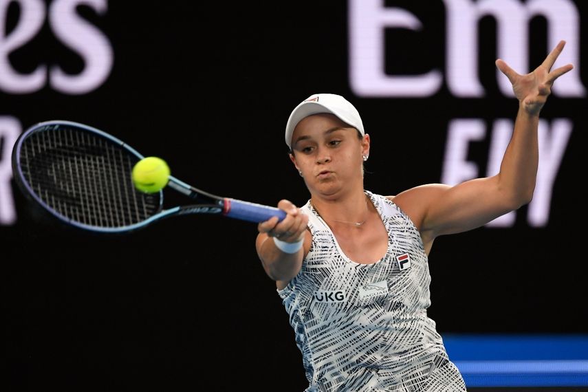 Ash Barty se impuso a la estadounidense en su partido de semifinales del Abierto de Australia en Melbourne, Australia