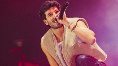 Sebastián Yatra actúa en el Coca-Cola Flow Fest 2024, en Ciudad de México.&nbsp;