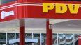 El logotipo de la empresa petrolera estatal venezolana PDVSA se ve en una estación de servicio en Caracas el 21 de enero de 2026.