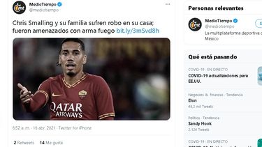 En el domicilio se encontraban el defensa de la Roma junto a su esposa Sam y su hijo de dos años Leo.