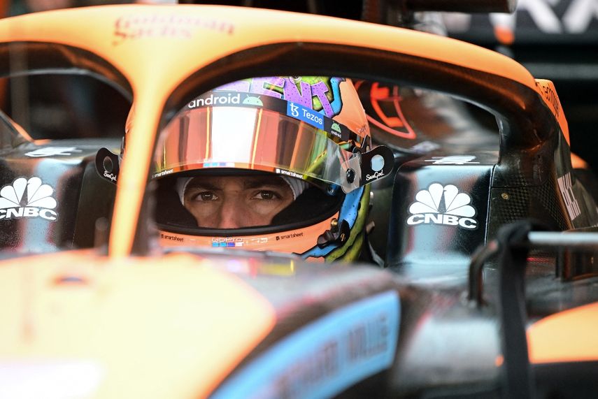 El australiano Daniel Ricciardo durante la temporada 2022 de Fórmula 1 con su McLaren