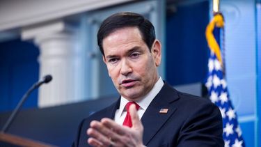 El secretario de Estado Marco Rubio durante una conferencia en la Casa Blanca.