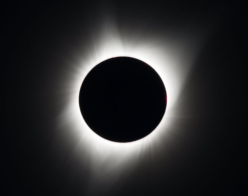 Fotografía cedida por la NASA que muestra el&nbsp;eclipse&nbsp;solar total visto desde Madras, Oregon (Estados Unidos) hoy, 21 de agosto del 2017