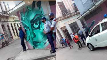 La activista y curadora del arte Anamely Ramos mostró en redes sociales las fotos de los represores que se encuentran vigilando la vivienda del activista y líder del Movimiento San Isidro, Luis Manuel Otero Alcántara