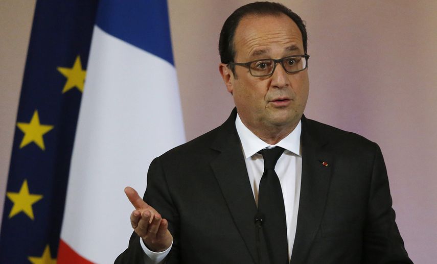 El presidente francés François Hollande junto a Barack Obama. (EFE)