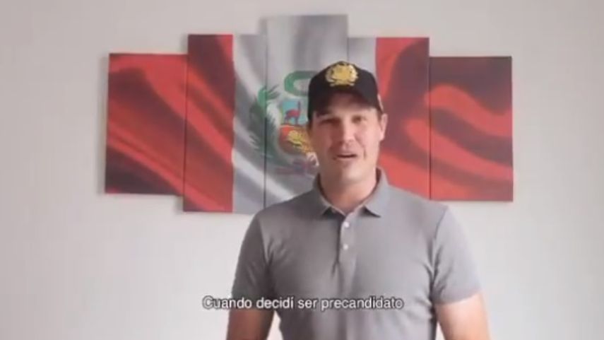 George Forsyth, candidato a la presidencia de Perú, por el partido conservador Restauración Nacional.