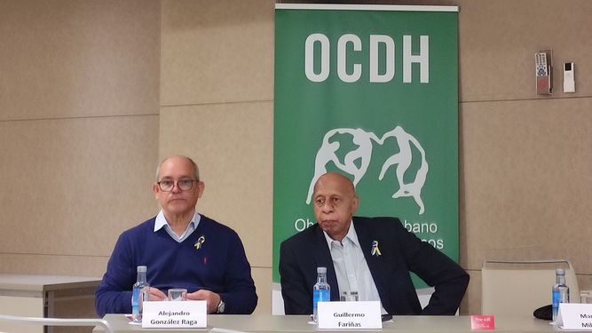 El director del Observatorio Cubano de Derechos Humanos (OCDH), Alejandro González, junto al opositor cubano Guillermo Fariñas. &nbsp;
