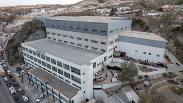 Vista aérea de una instalación que el gobierno de México está preparando para albergar a los migrantes deportados