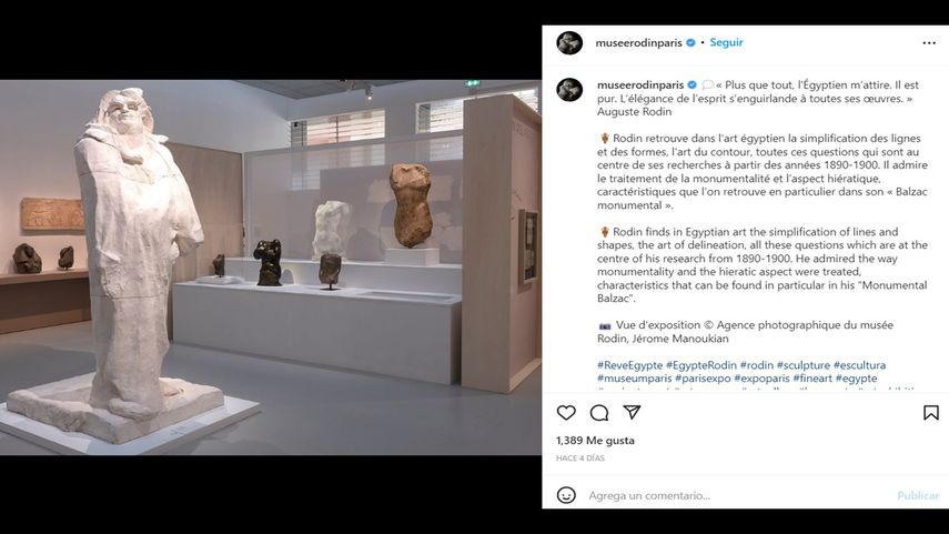 El museo Rodin presenta la exposición titulada Rêve d’Égypte&nbsp;(Sueño de Egipto).