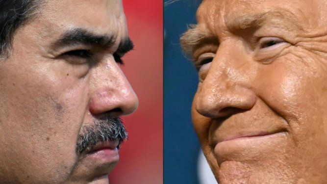 El dictador socialista de Venezuela, Nicolás Maduro, y el presidente de EEUU, Donald Trump.