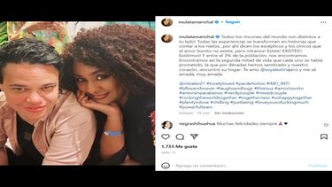 La cantante MBalia, del grupo mexicano OV7, y su novio, Alex Tinajero.