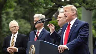 El presidente Donald Trump aplaudió que el Servicio Secreto se comportó con profesionalidad ante esos llamados manifestantes.