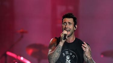 Adam Levine, vocalista del grupo Maroon 5, durante su actuación en el festival Rock en Rio.