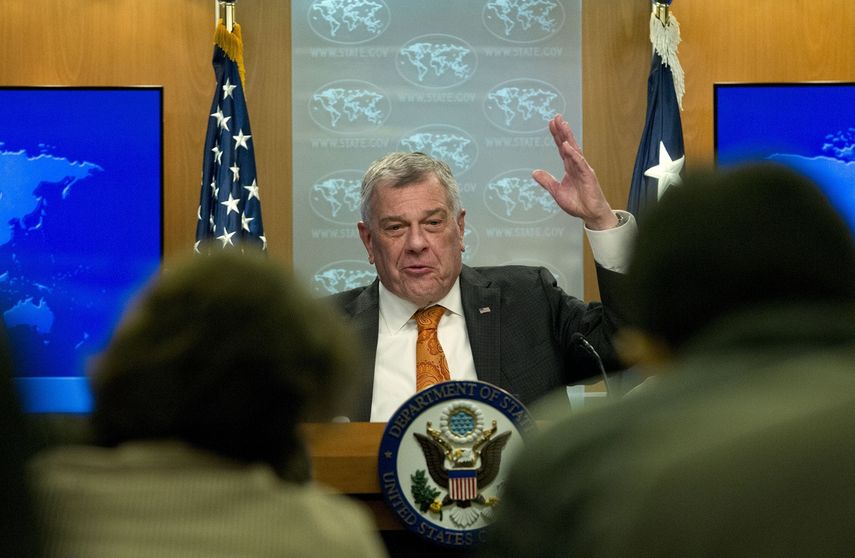 Michael Kozak, embajador de la Oficina de Democracia, Derechos Humanos y Asuntos Laborales de Estados Unidos, habla durante la presentaci&oacute;n de un reporte del Departamento de Estado, en Washington,&nbsp;el 13 de marzo de 2019,