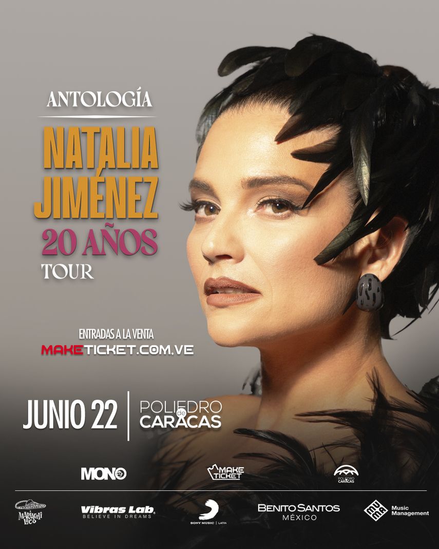 Natalia Jiménez anuncia concierto en Venezuela.