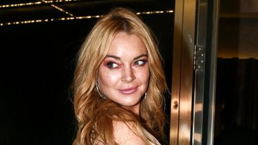 La actriz Lindsay Lohan en la apertura del club nocturno Lohan en Atenas, Grecia, el 16 de octubre de 2016.