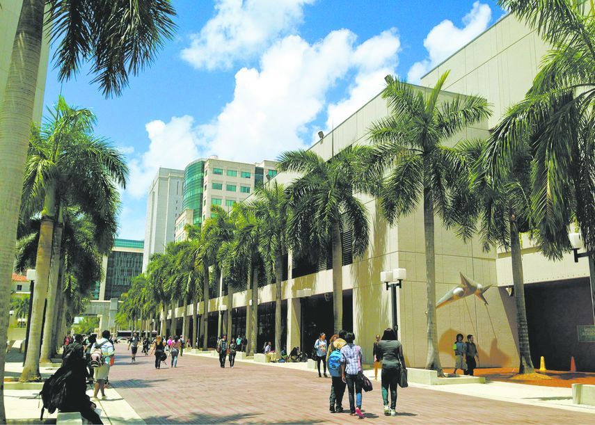 Vista parcial del WolfsonCampus, del Miami Dade College.  