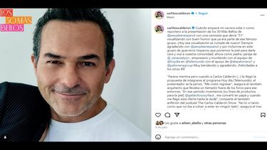 El actor y presentador mexicano Carlos Calderón.