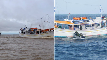El barco fue escoltado hasta el puerto de Santana, en Amapá.&nbsp;