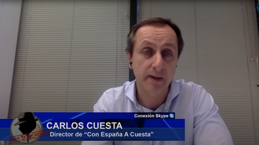 Carlos Cuesta en el programa de televisi&oacute;n Los Intocables, de Distrito TV.